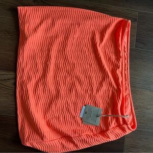 Vibrant Coral Mini Skirt